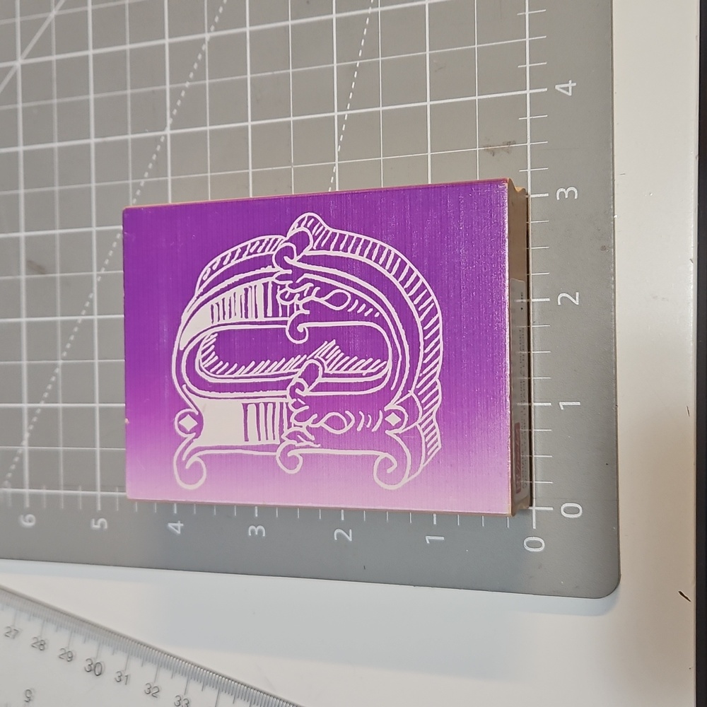 Georgeous "D" Monogram Rubber stamp Alphabet Soup line